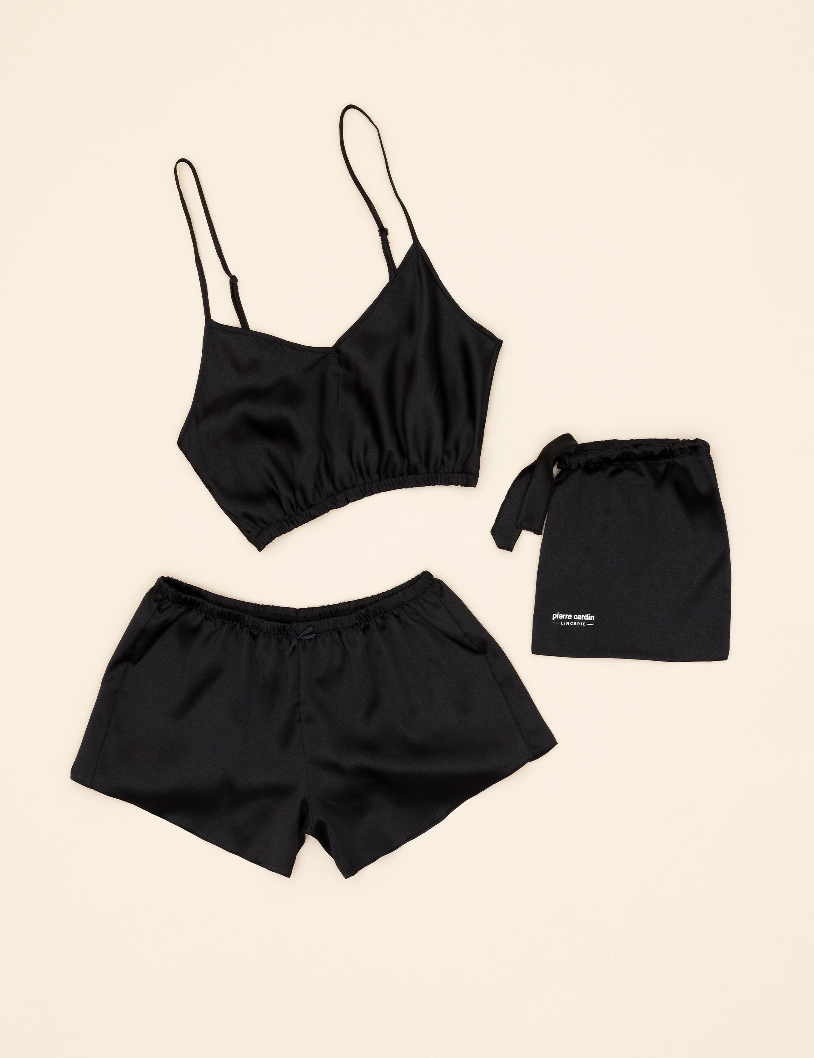 Siyah Şortlu Pijama Takım