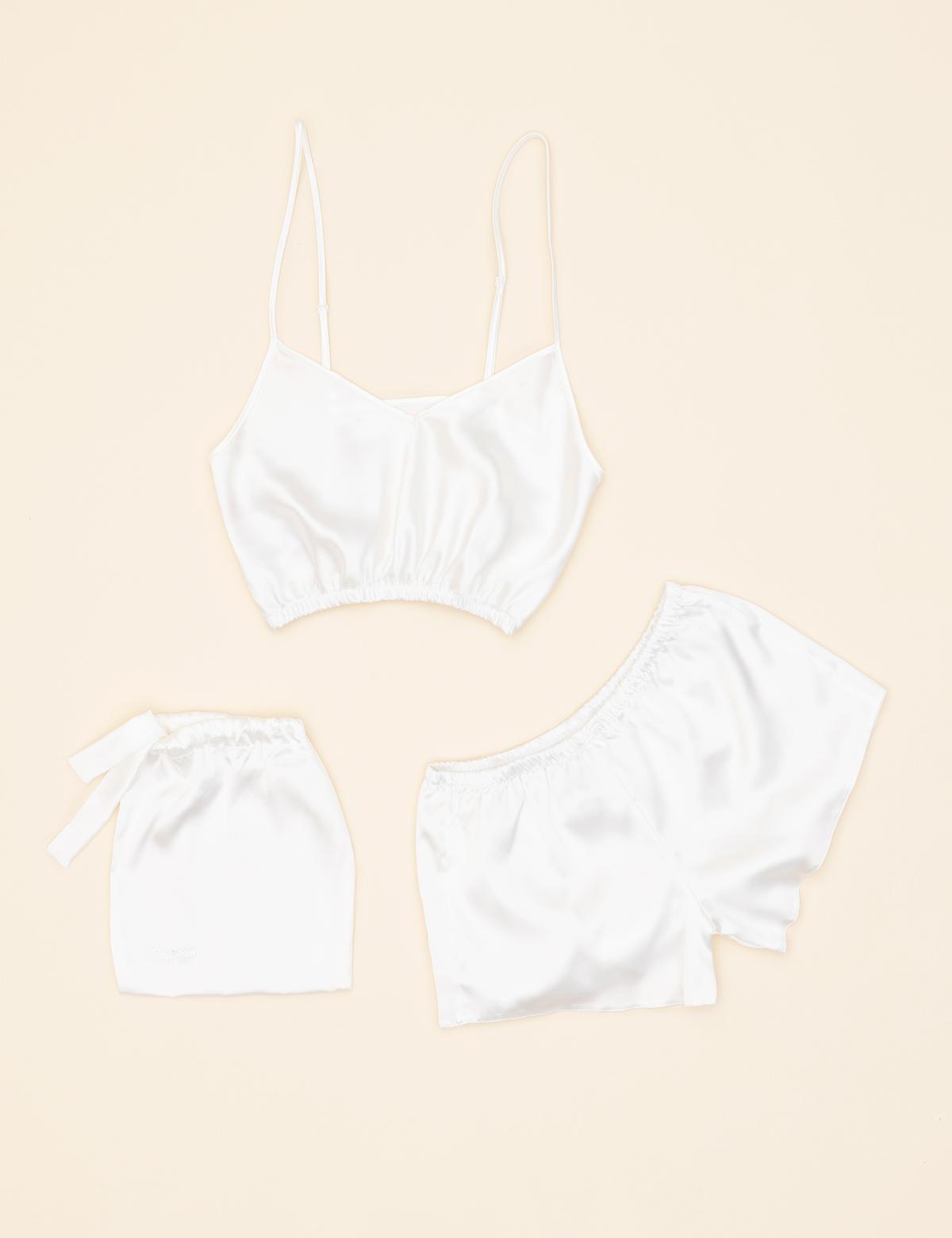 Ekru Şortlu Pijama Takım