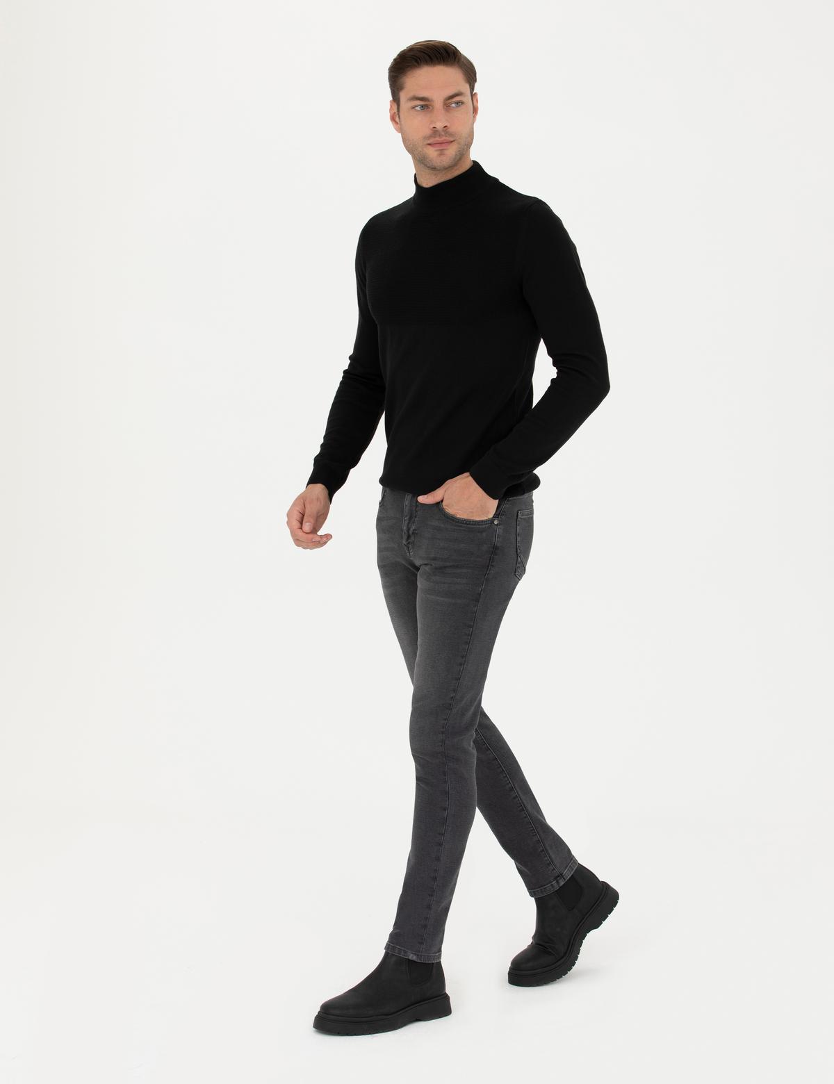 Antrasit Slim Fit Jean Pantolon - 50277928044