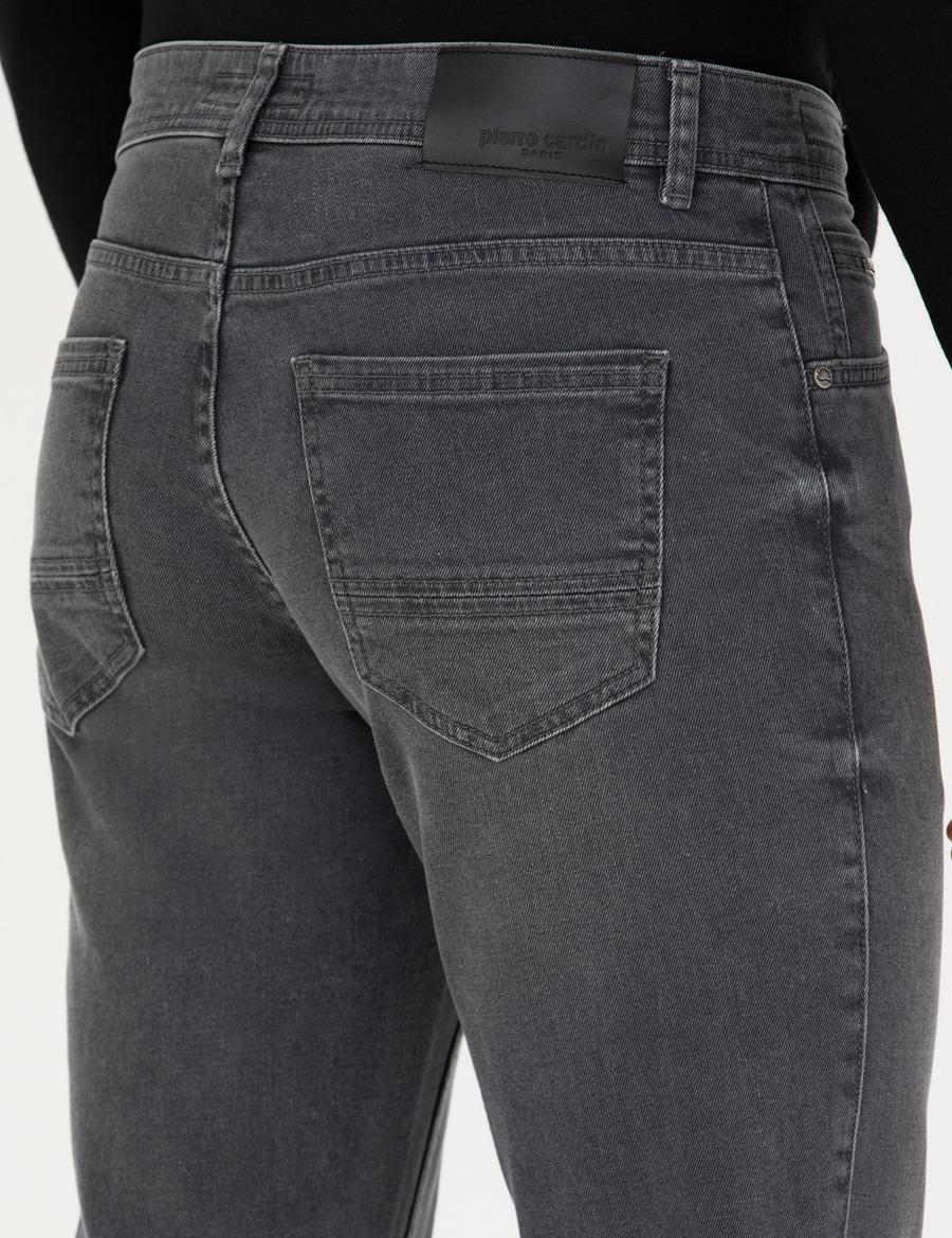 Gri Straight Fit Jean Pantolon