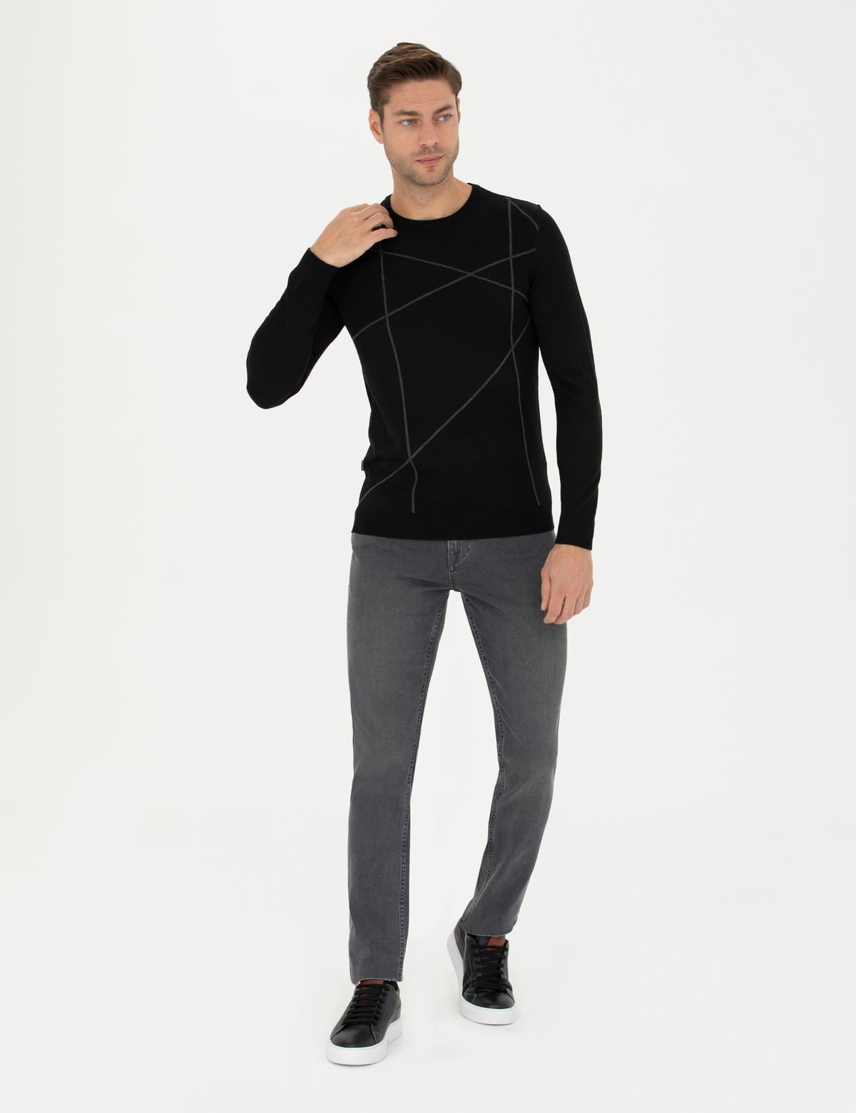 Gri Straight Fit Jean Pantolon - 50274358034