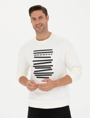 Ekru Regular Fit Sweatshirt