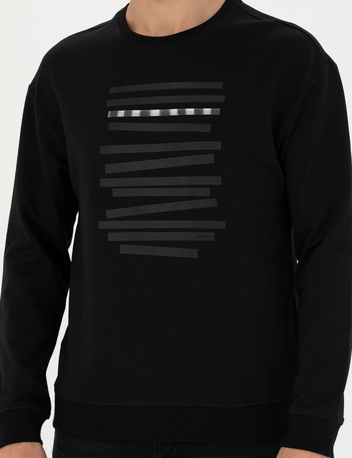 Siyah Regular Fit Sweatshirt - 50273325023