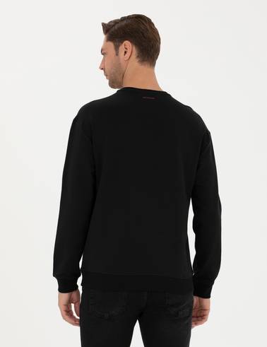 Siyah Regular Fit Sweatshirt