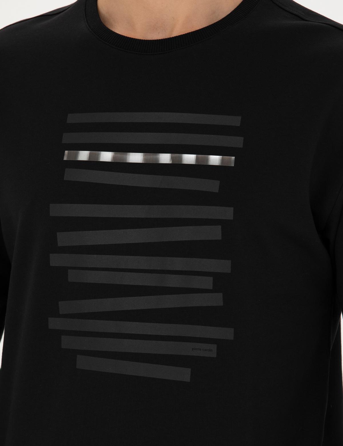 Siyah Regular Fit Sweatshirt - 50273325023