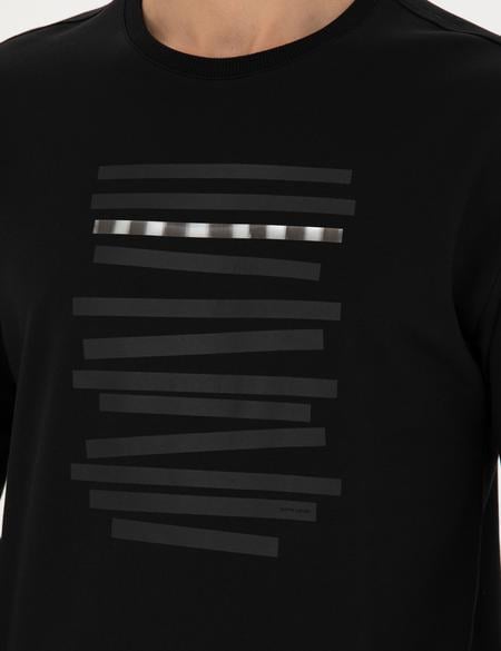 Siyah Regular Fit Sweatshirt - 50273325023