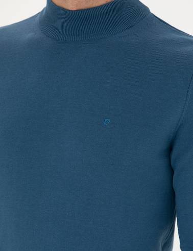 Kobalt Slim Fit Yarım Balıkçı Yaka Basic Triko Kazak