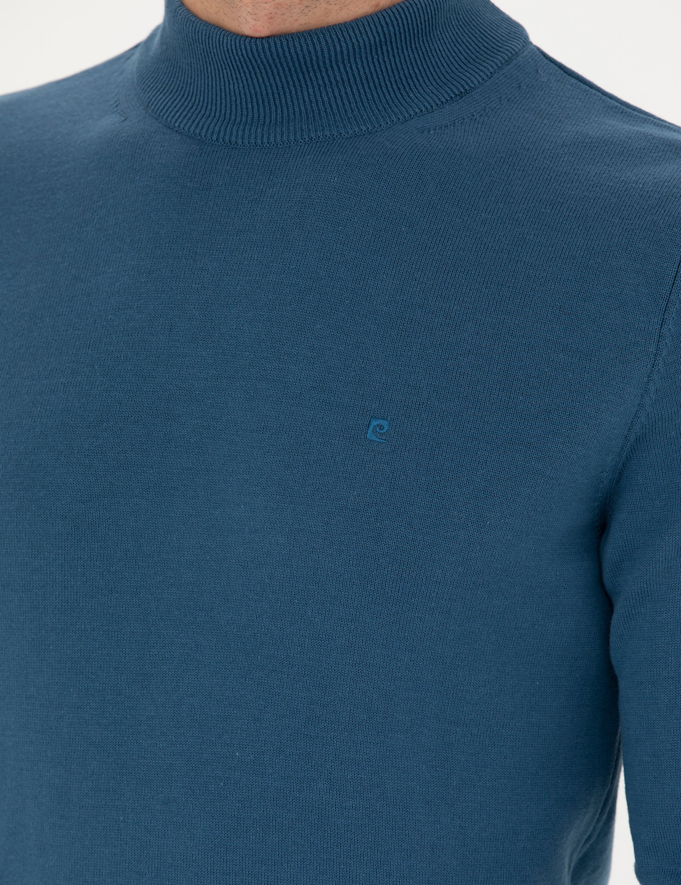 Kobalt Slim Fit Yarım Balıkçı Yaka Basic Triko Kazak - Image 7