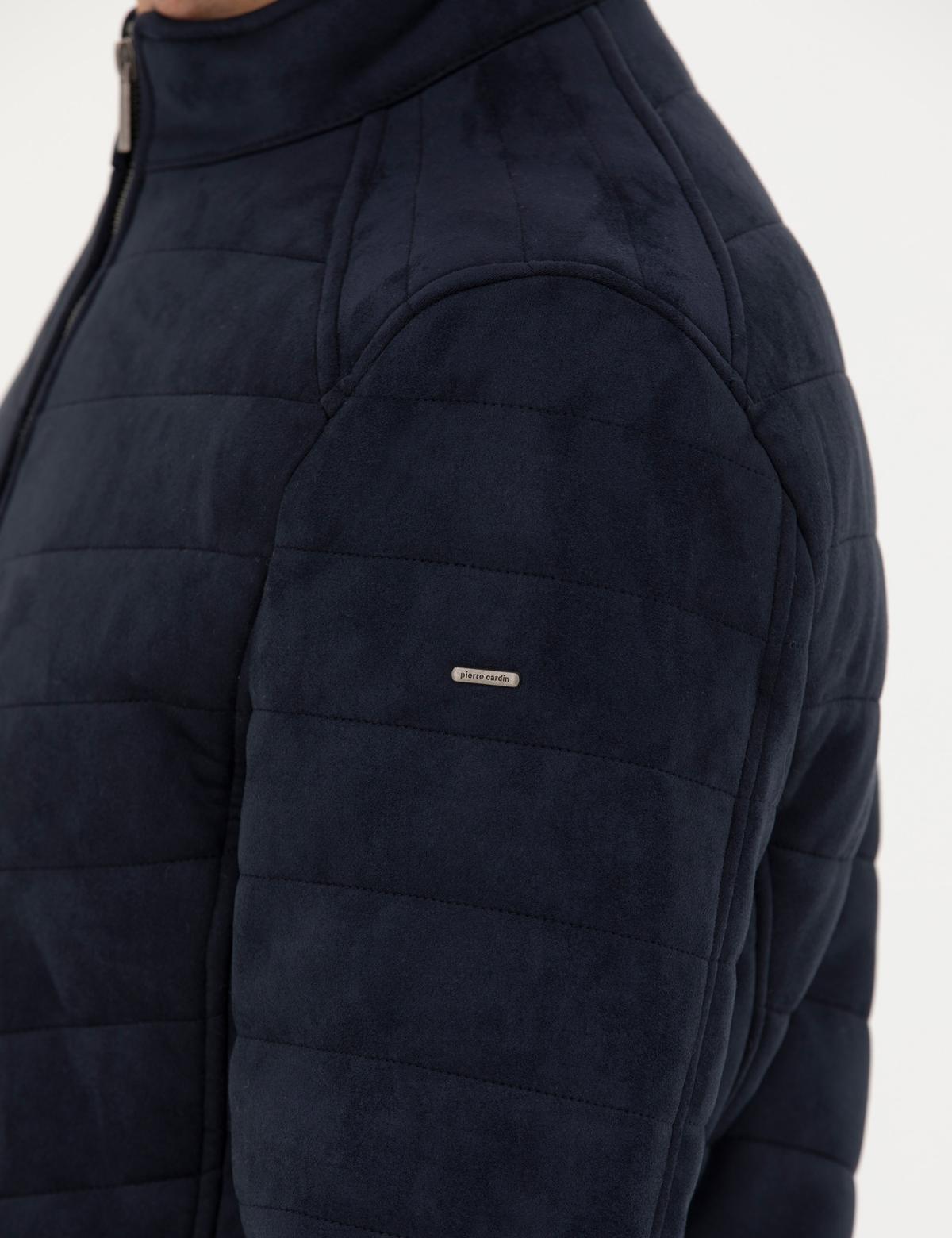 Lacivert Suni Deri Ceket - 50280257002