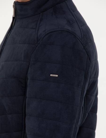 Lacivert Suni Deri Ceket - 50280257002