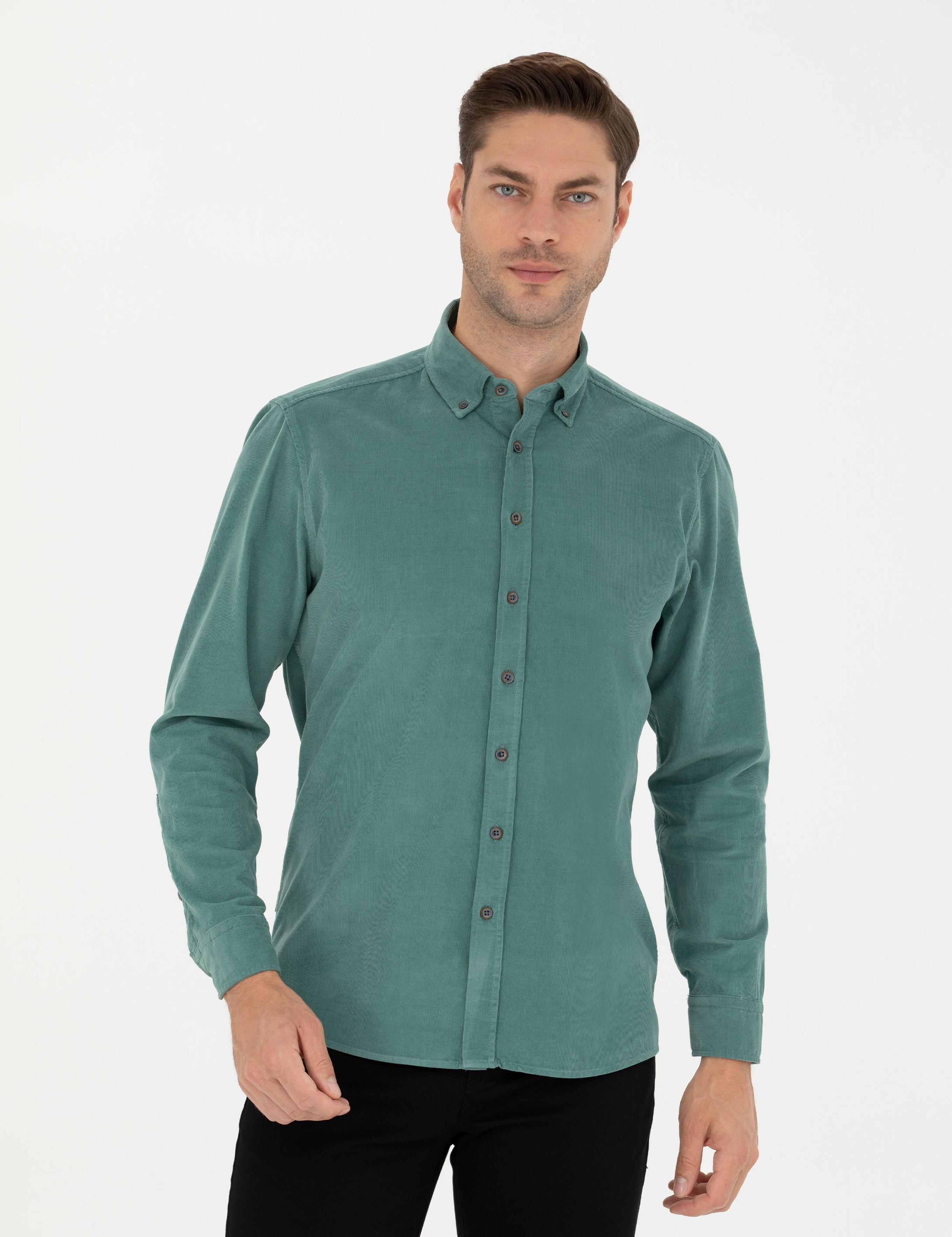Mint Regular Fit Uzun Kollu Gömlek