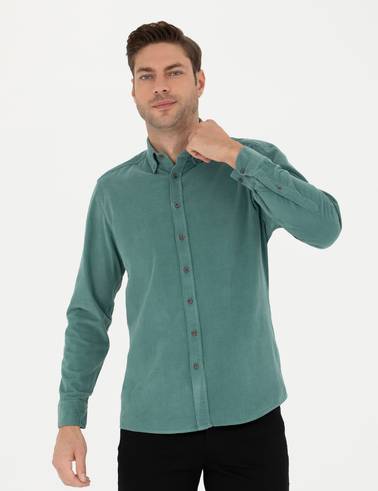 Mint Regular Fit Uzun Kollu Gömlek