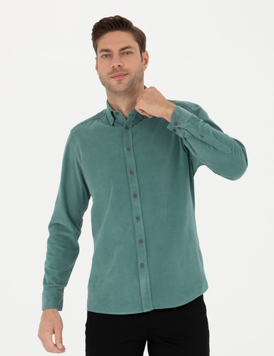 Mint Regular Fit Uzun Kollu Gömlek
