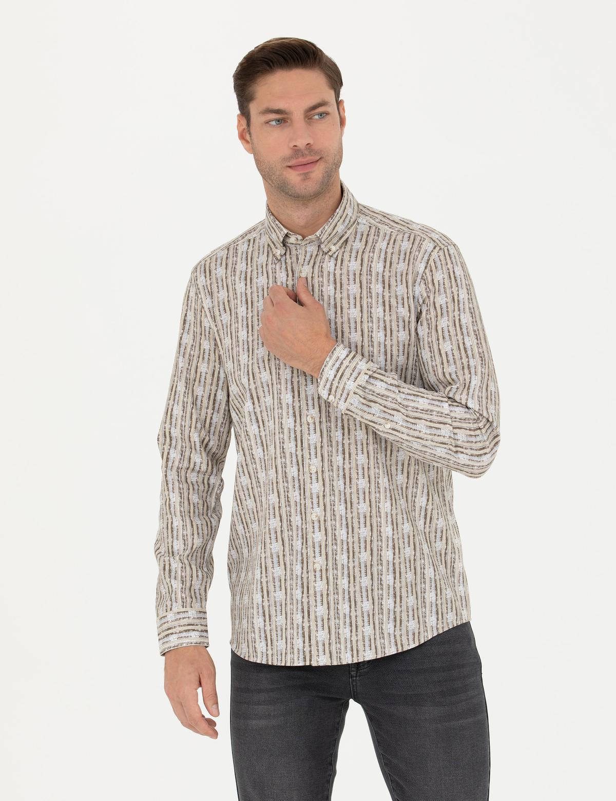 Haki Regular Fit Uzun Kollu Gömlek - 50273550025