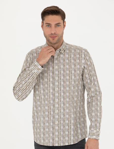 Haki Regular Fit Uzun Kollu Gömlek - 50273550025