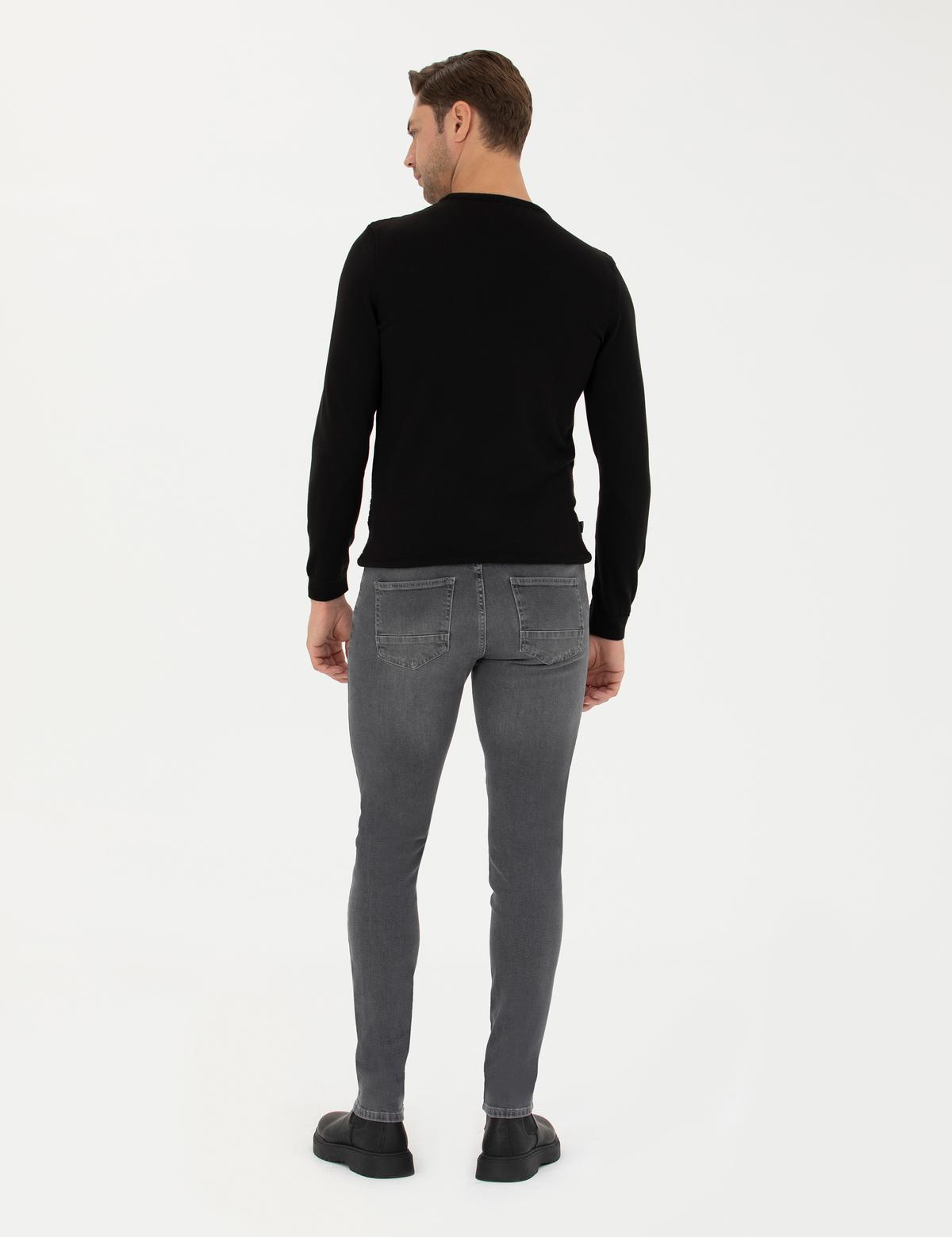 Gri Slim Fit Jean Pantolon - 50278201043