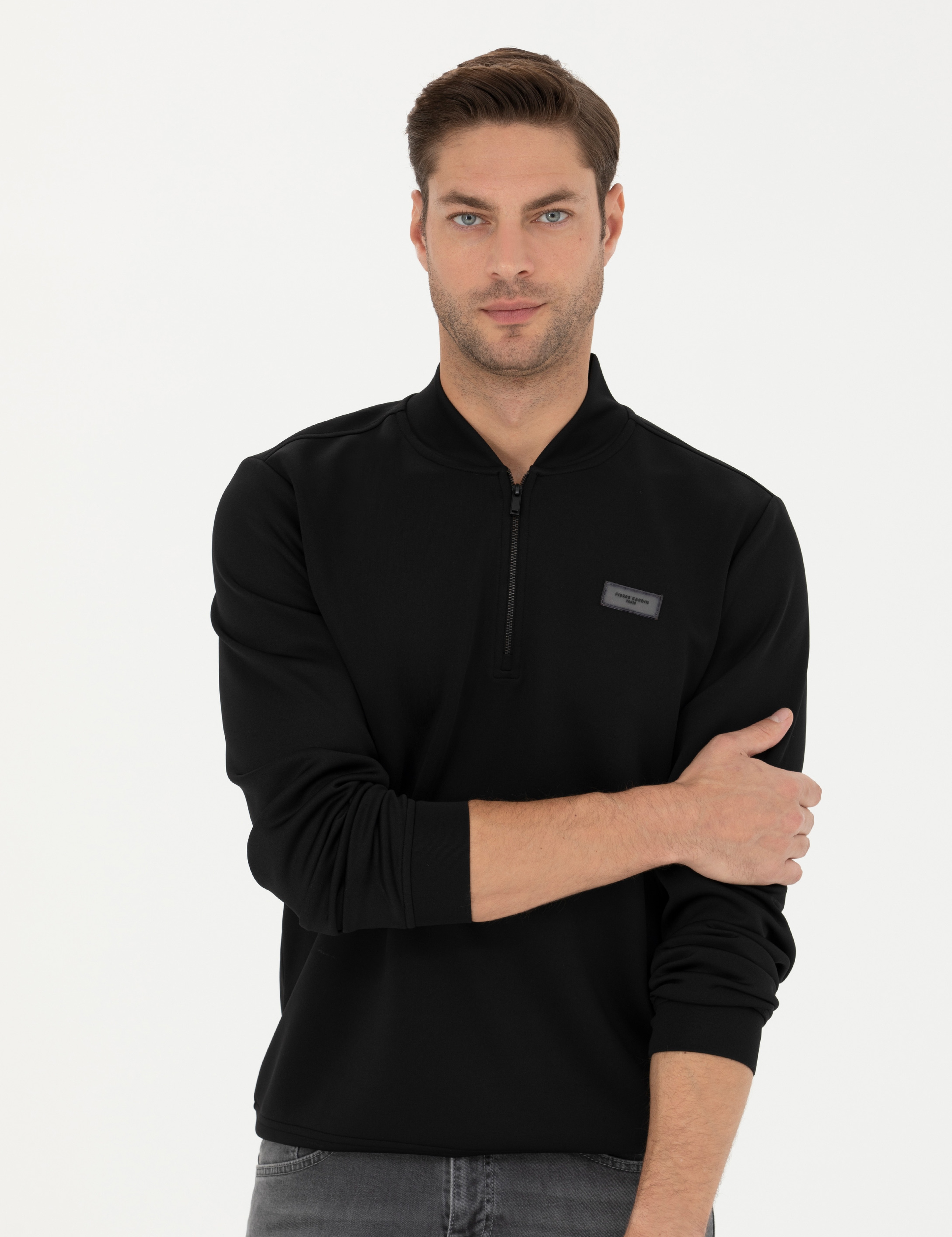 Siyah Regular Fit Sweatshirt - Image 3