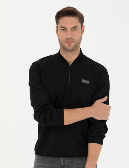 Siyah Regular Fit Sweatshirt - 50279533005