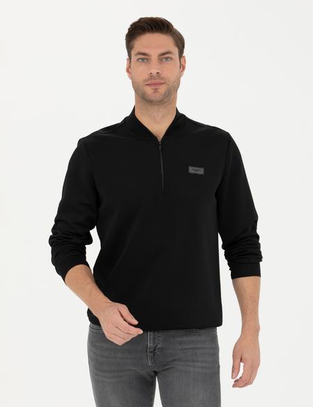 Siyah Regular Fit Sweatshirt - 50279533005