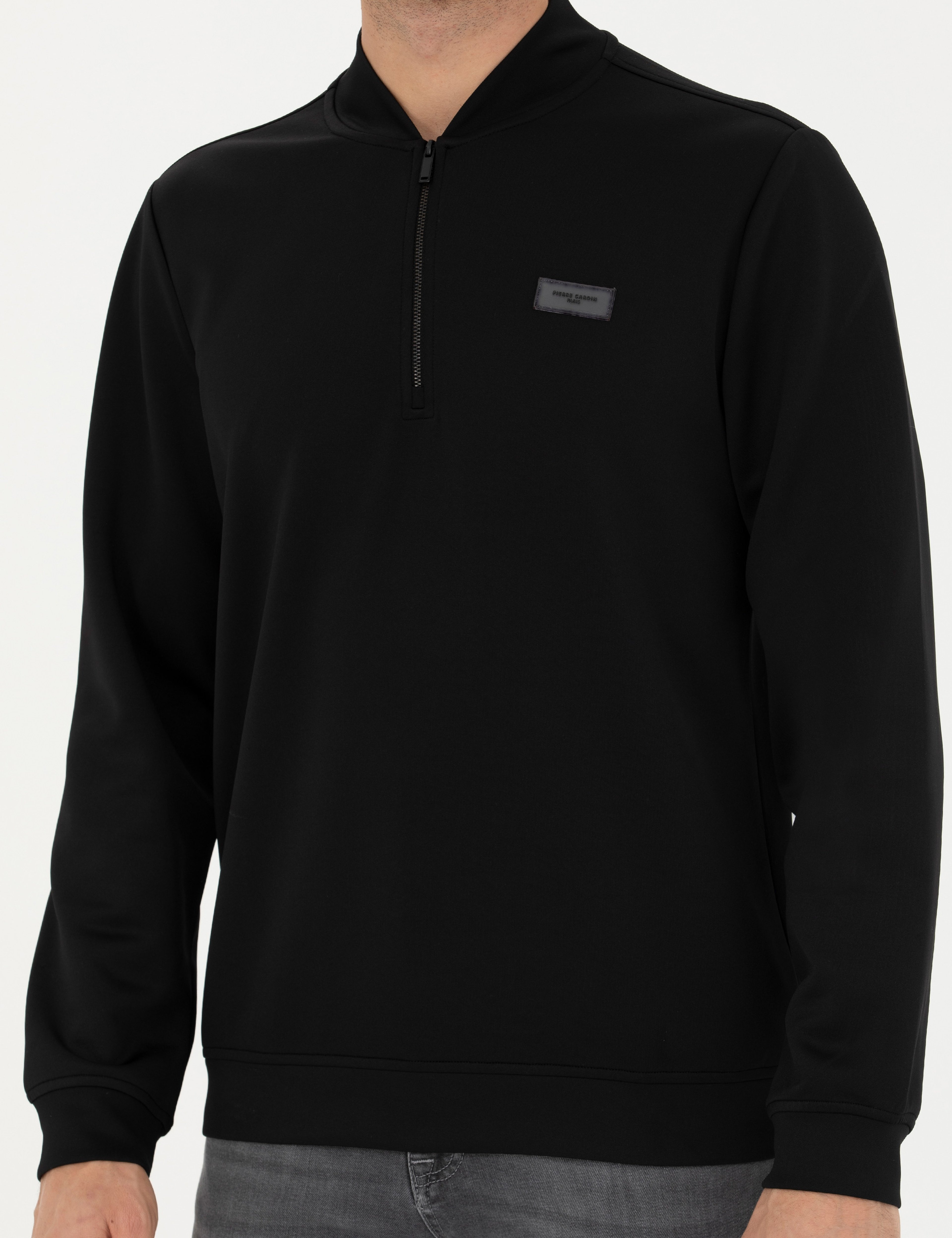 Siyah Regular Fit Sweatshirt - Image 6