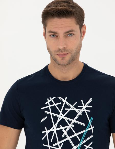 Lacivert Slim Fit Tişört - 50272514025