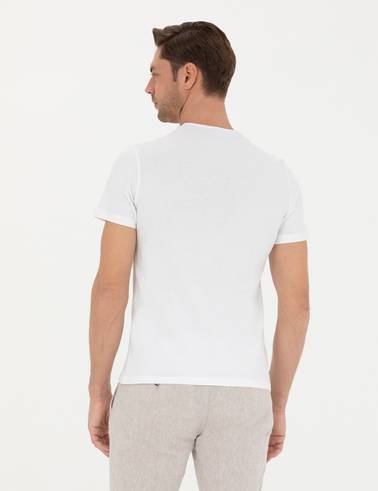 Beyaz Slim Fit Tişört
