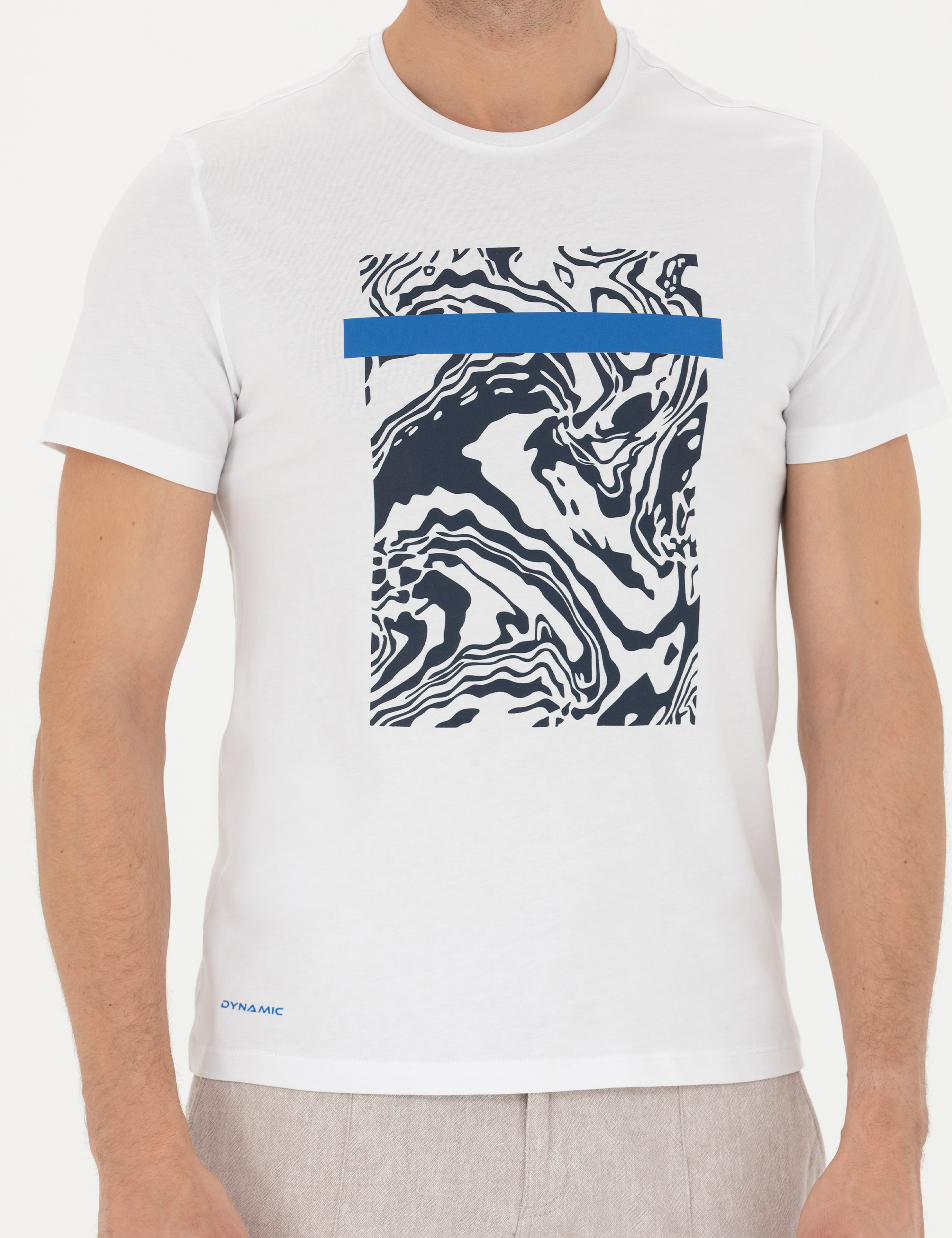 Pierre Cardin Beyaz Slim Fit %100 Pamuk Bisiklet Yaka Tişört görsel 6