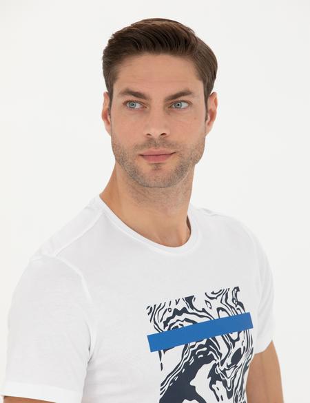 Beyaz Slim Fit Tişört - 50272814008