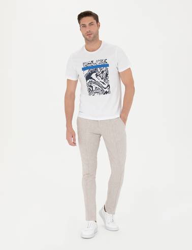 Beyaz Slim Fit Tişört