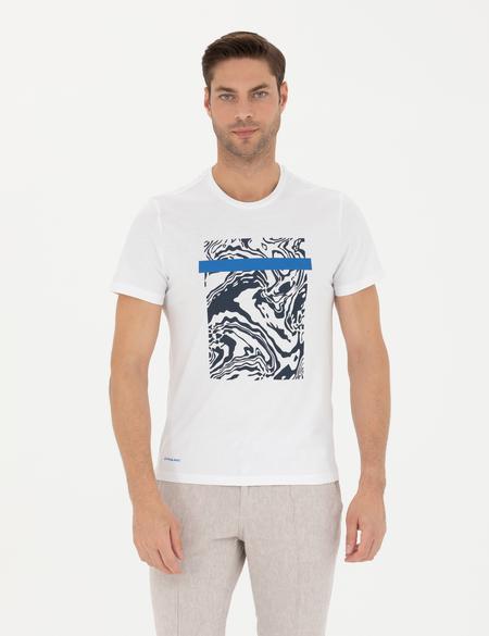 Beyaz Slim Fit Tişört - 50272814008