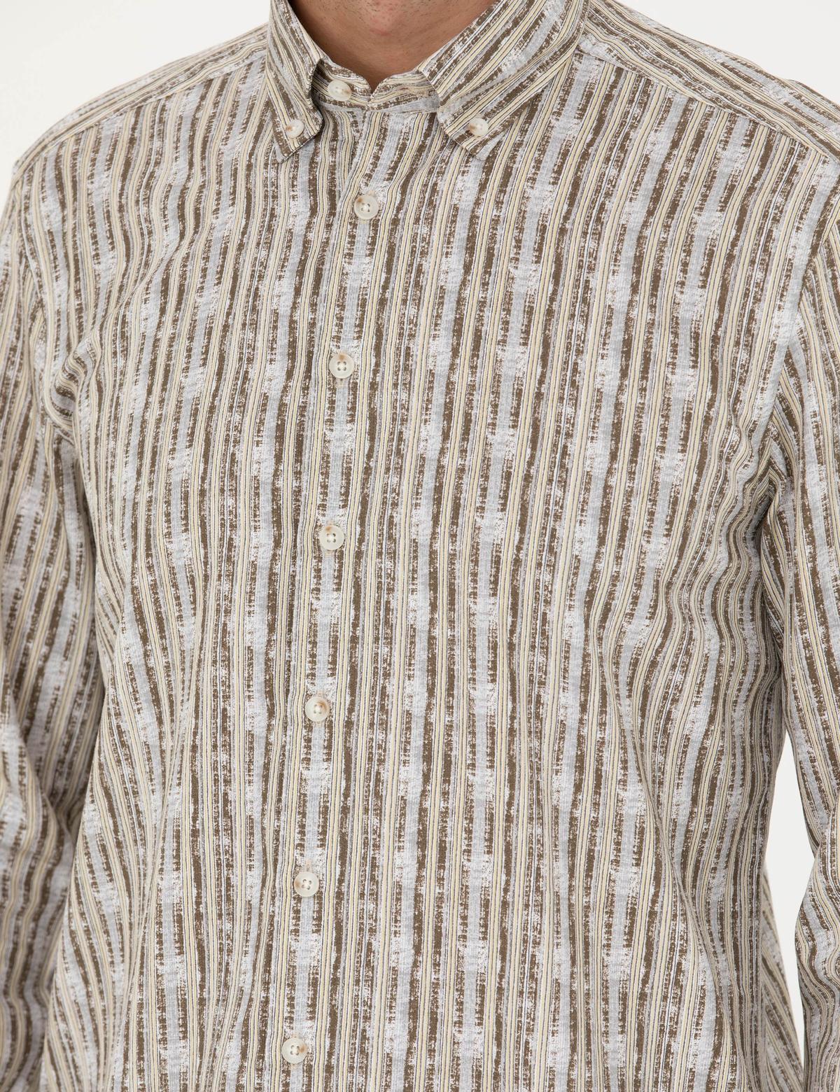 Haki Regular Fit Uzun Kollu Gömlek - 50273550025