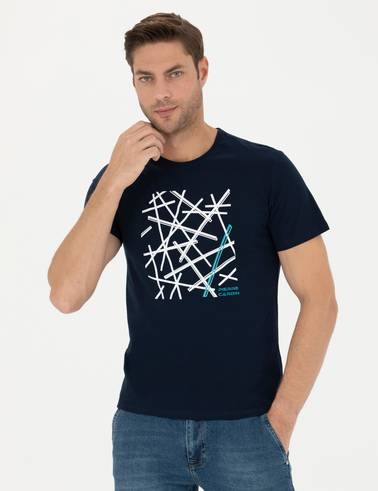 Lacivert Slim Fit Tişört