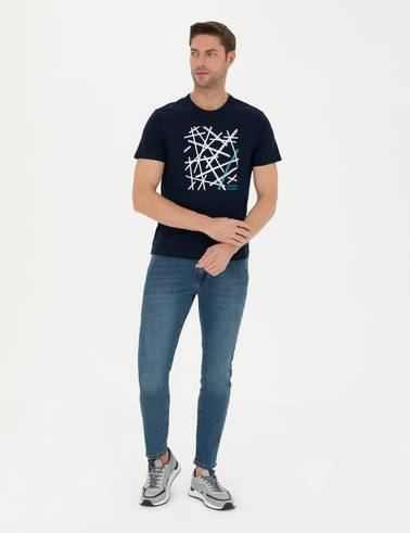 Lacivert Slim Fit Tişört
