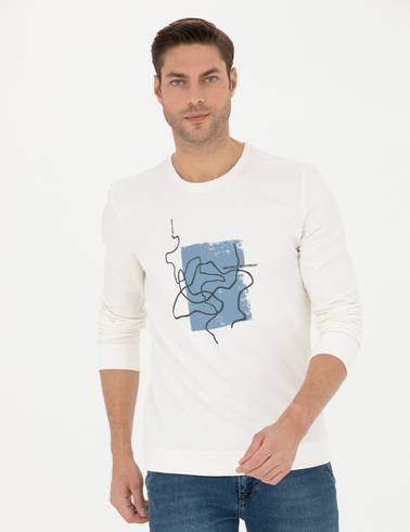 Ekru Regular Fit Sweatshirt