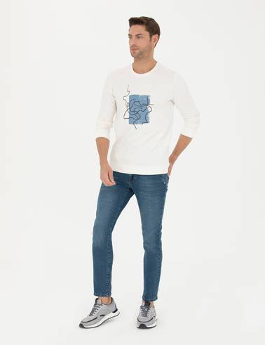 Ekru Regular Fit Sweatshirt