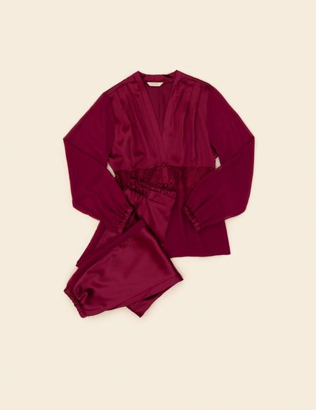 Bordo Saten 6'lı Çeyiz Seti - 50285169009