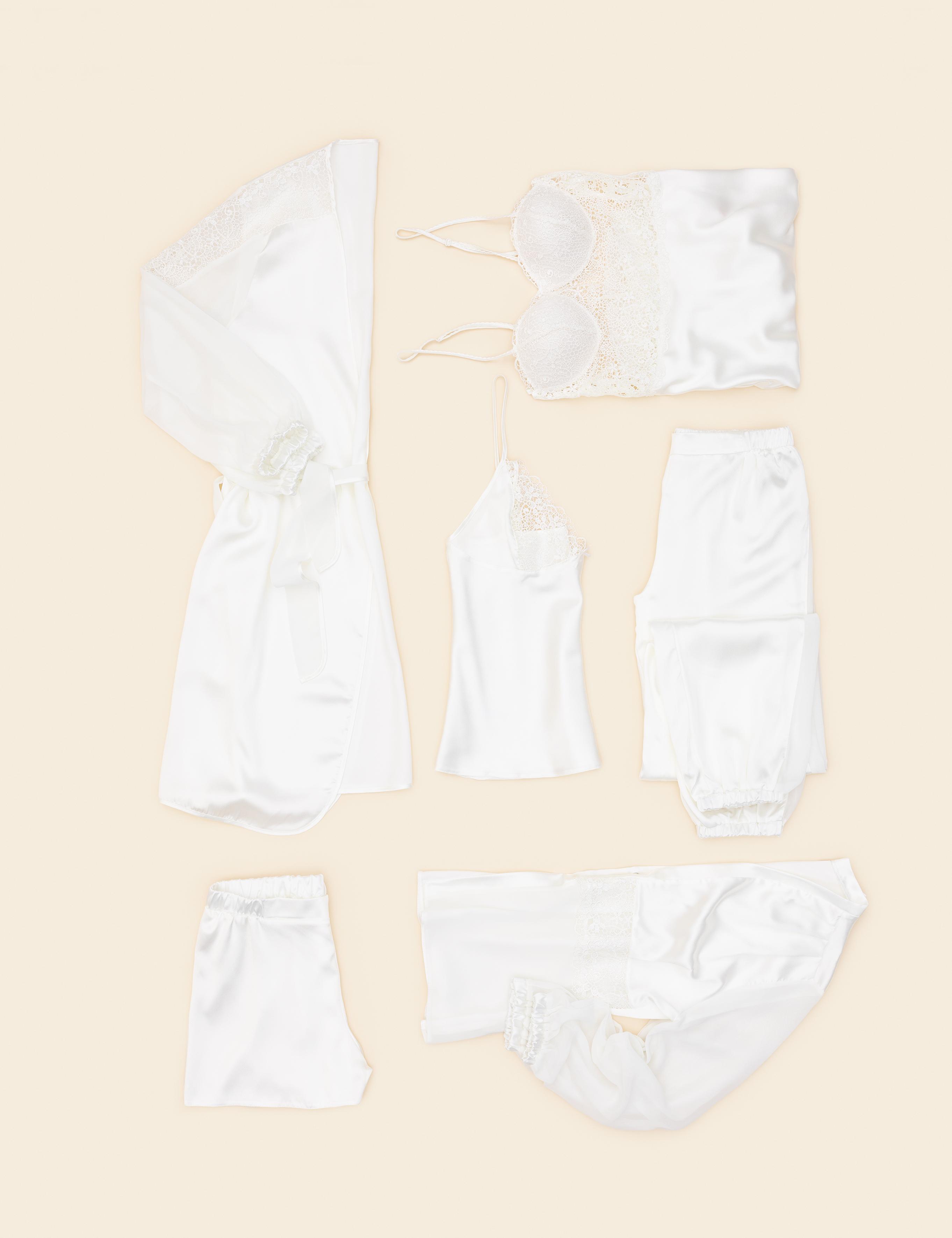 Ekru Saten 6'lı Çeyiz Seti