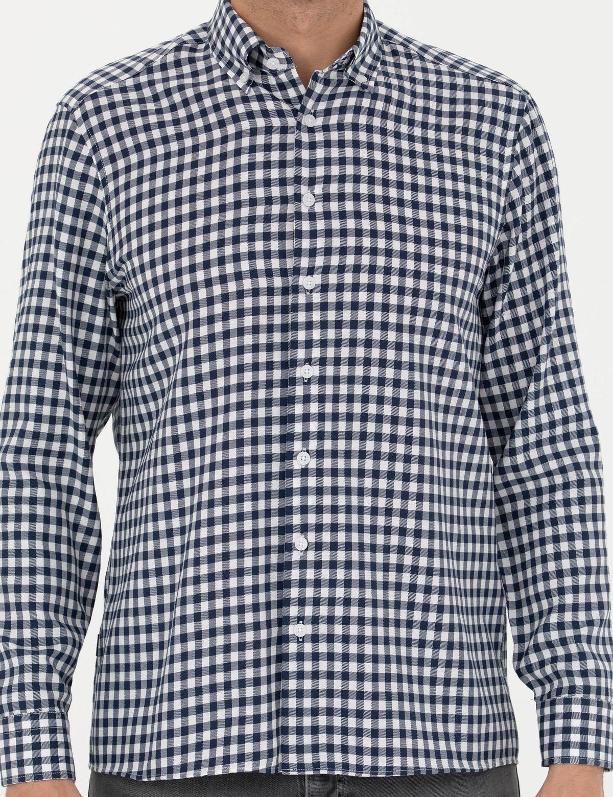 Lacivert Regular Fit Uzun Kollu Gömlek - 50277737035