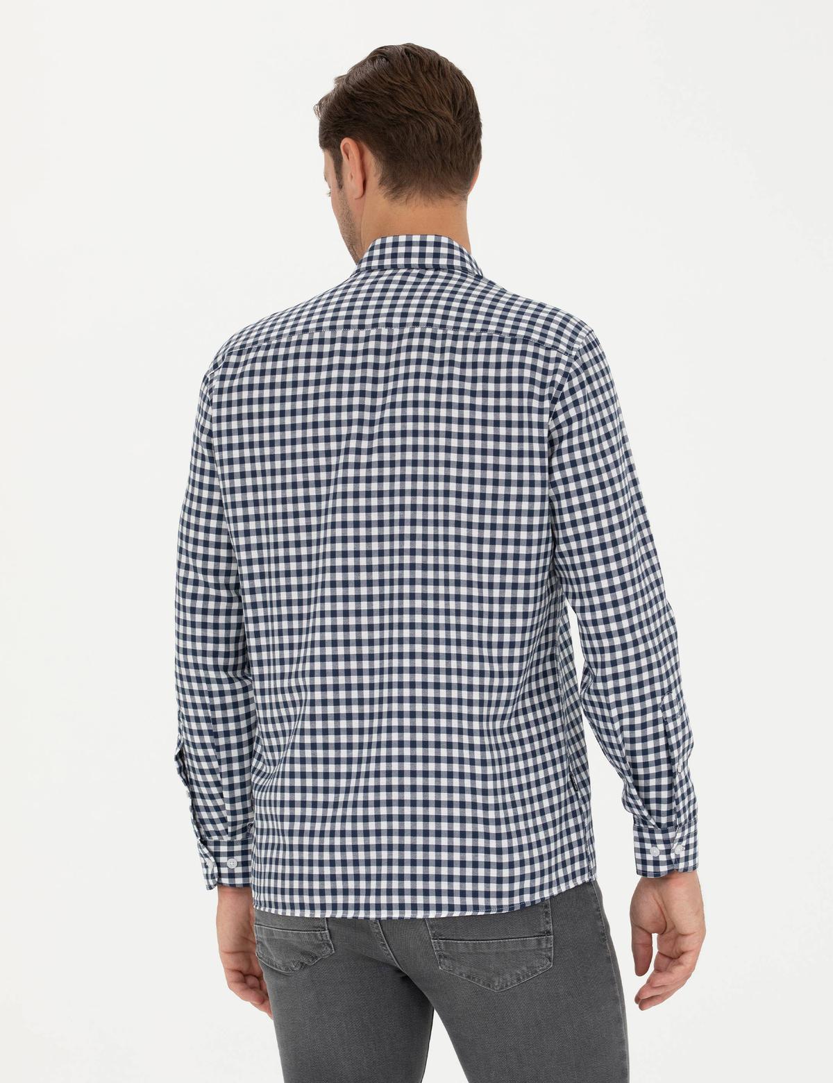 Lacivert Regular Fit Uzun Kollu Gömlek - 50277737035