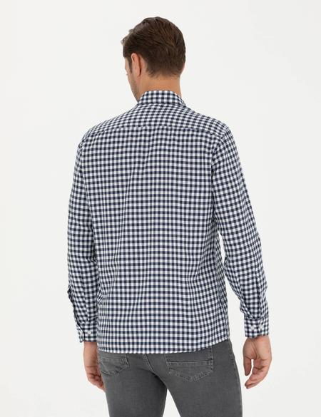 Lacivert Regular Fit Uzun Kollu Gömlek - 50277737035