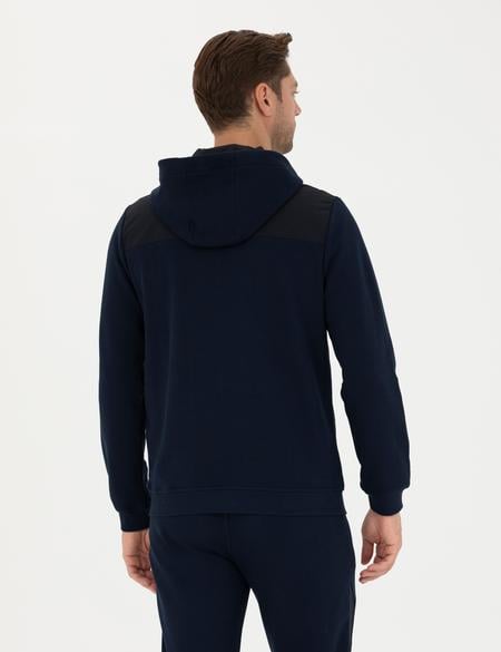 Lacivert Regular Fit Kapüşonlu Sweatshirt - 50273423025