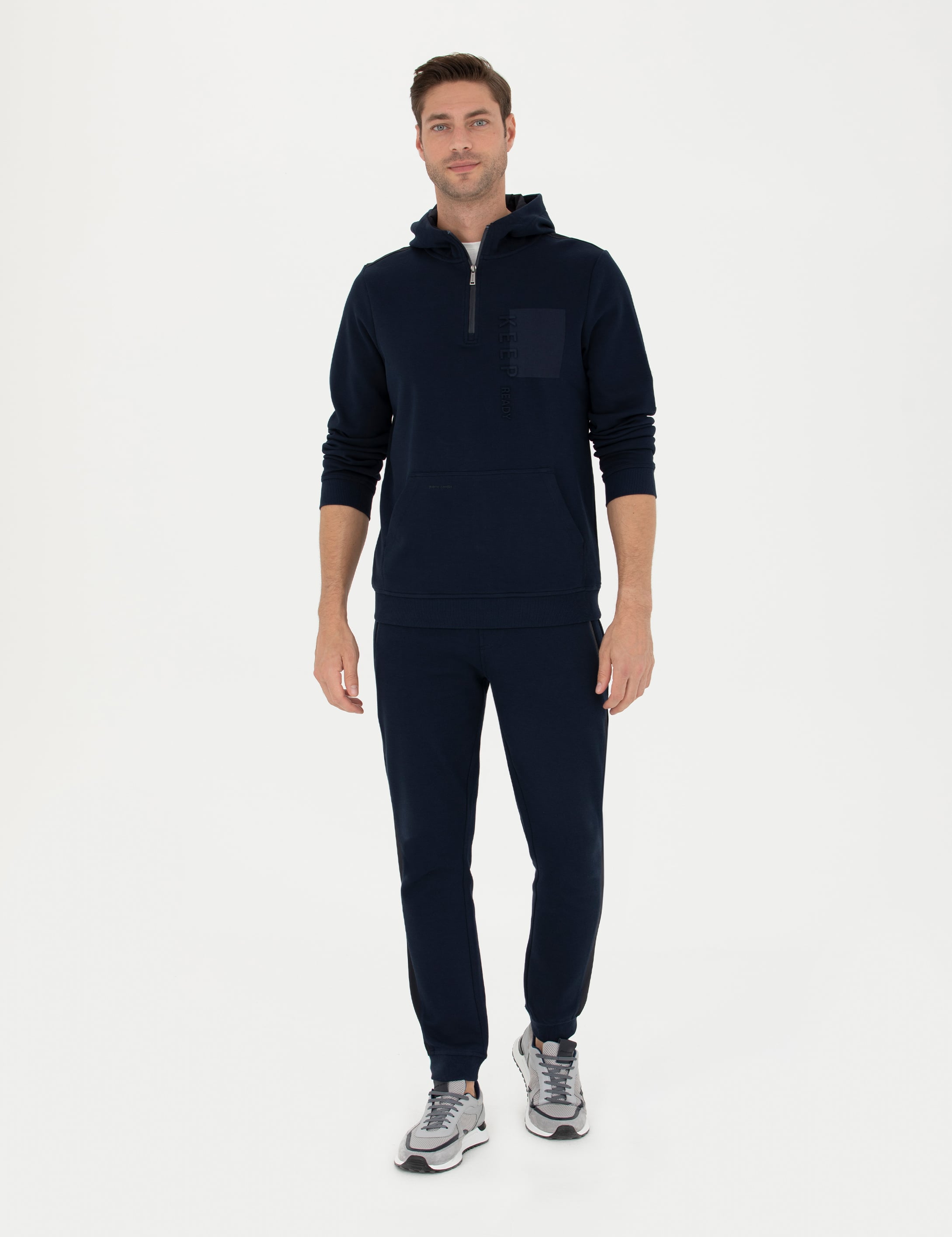 Pierre Cardin Lacivert Regular Fit Kapüşonlu Sweatshirt görsel 4