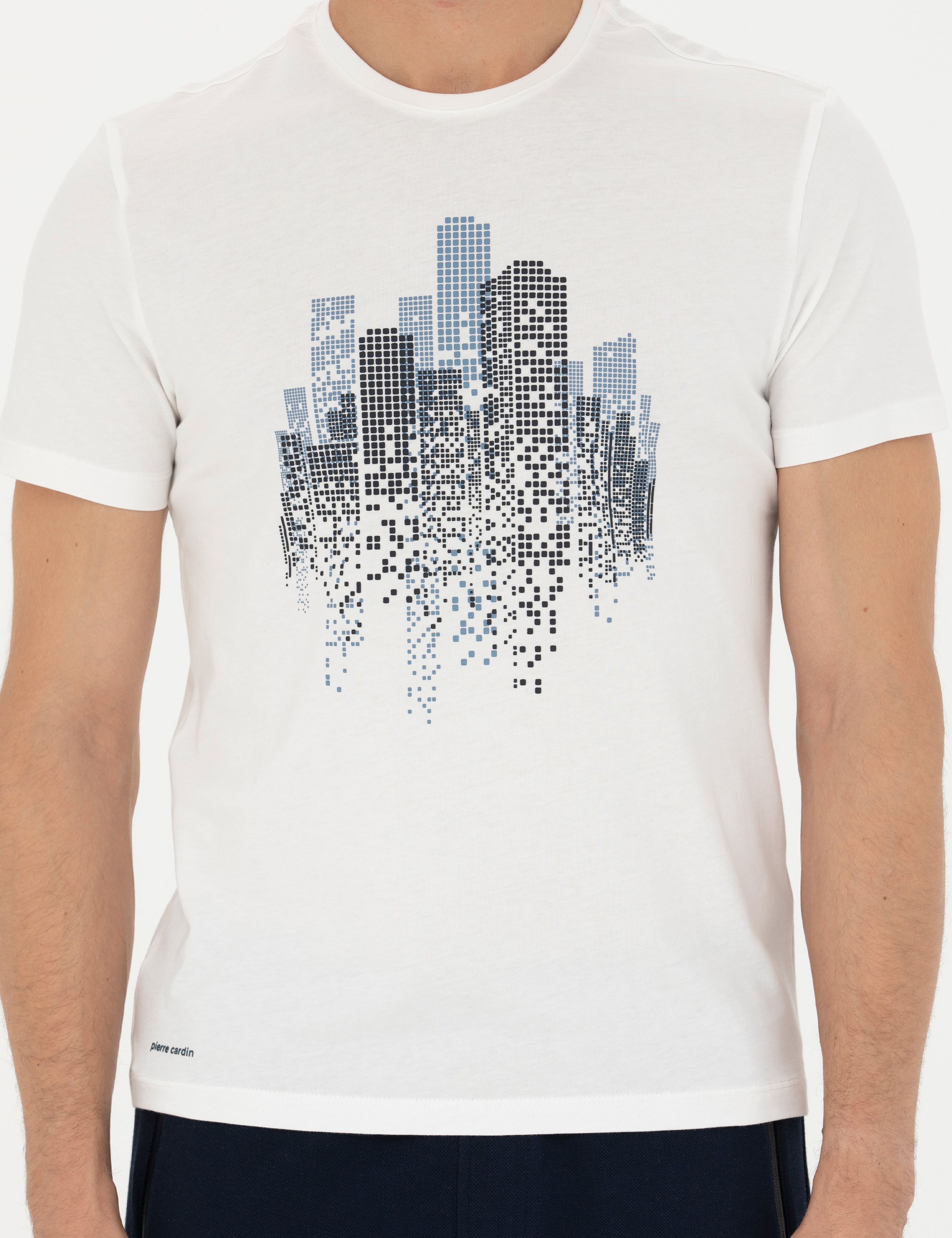 Ekru Slim Fit Tişört - Image 6