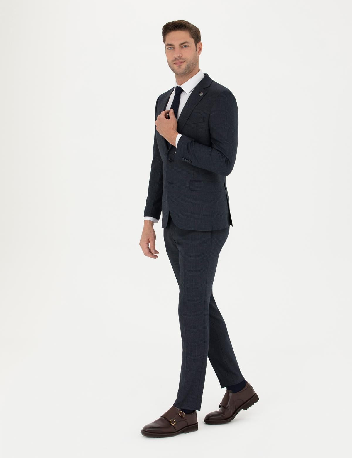 Lacivert Ex. Slim Fit Takım Elbise - 50278576020