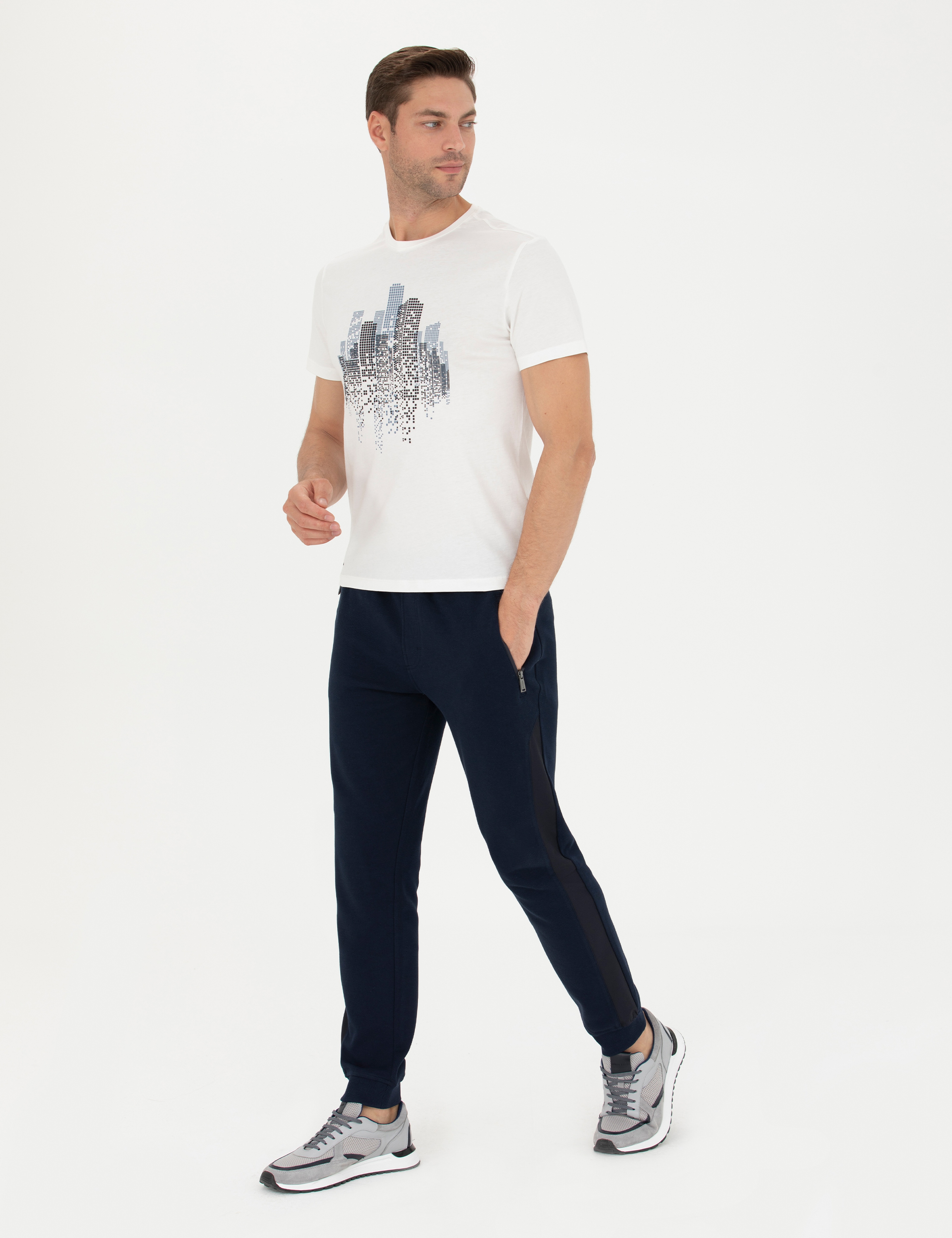 Lacivert Slim Fit Eşofman Altı