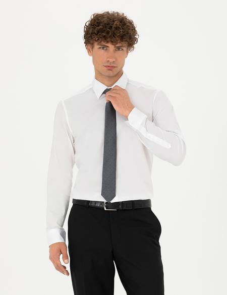 Beyaz Slim Fit Uzun Kollu Gömlek - 50275691004