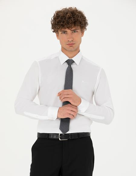 Beyaz Slim Fit Uzun Kollu Gömlek - 50275691004
