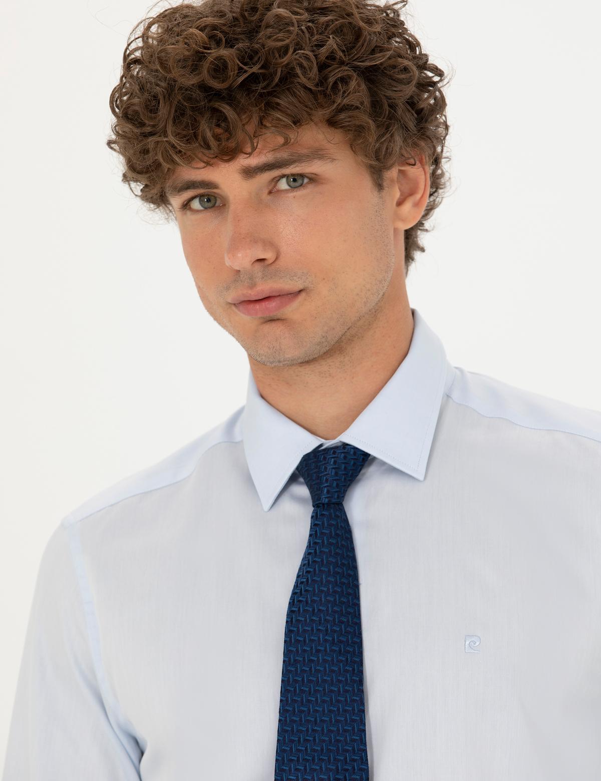 Açık Mavi Slim Fit Uzun Kollu Gömlek - 50275691015