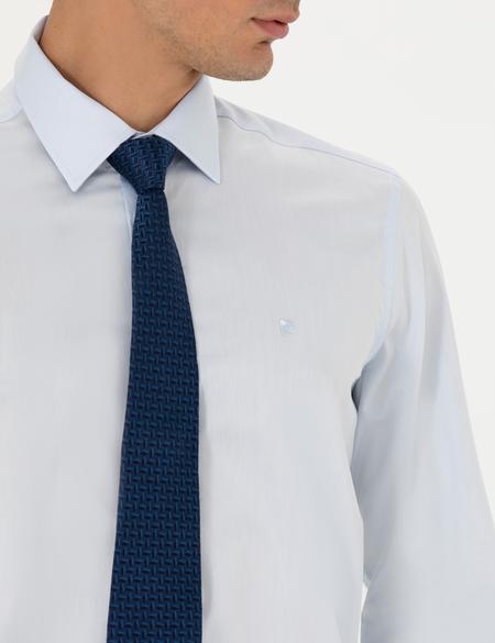 Açık Mavi Slim Fit Uzun Kollu Gömlek - 50275691015