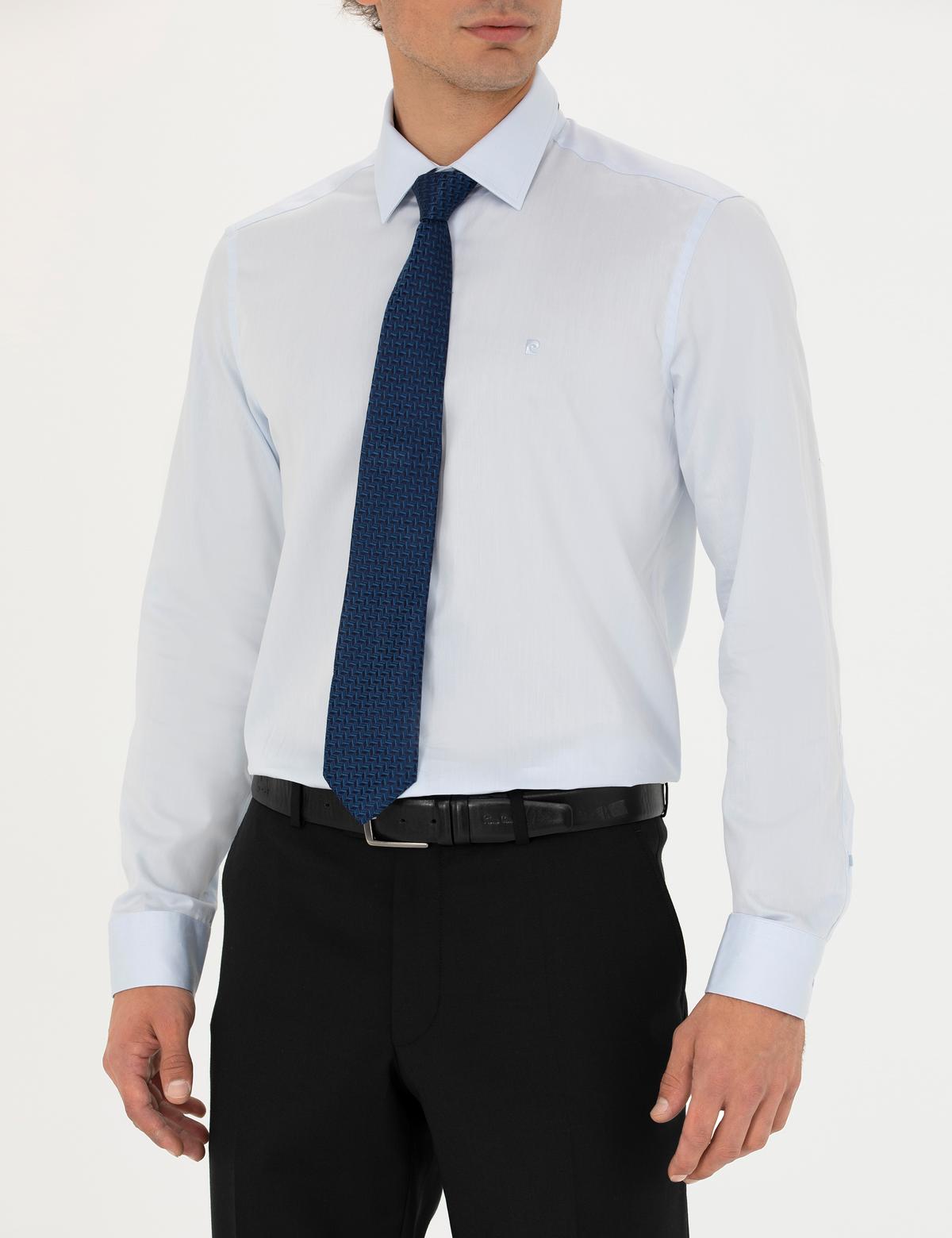 Açık Mavi Slim Fit Uzun Kollu Gömlek - 50275691015